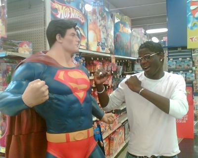 super man vs the crasy boy